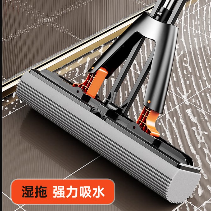 佳帮手吸水海绵拖把一拖净免手洗38CM+2个棉头